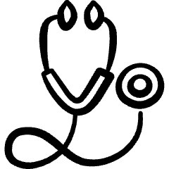 Medical Instrument Stethoscope Icon from Freehand Set