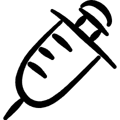 Medical Instrument Syringe Icon from Freehand Set