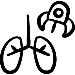 Medical Nanobot Lungs Icon from Freehand Set