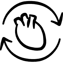 Medical Specialty Heart Transplant Icon from Freehand Set