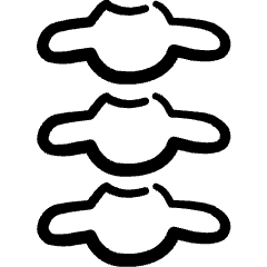 Medical Specialty Vertebra Icon from Freehand Set