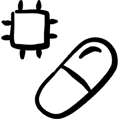 Medical Technology Pill Icon from Freehand Set