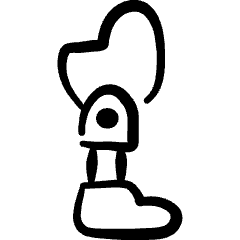 Medical Technology Prosthetic Leg Icon from Freehand Set