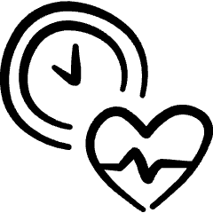 Mental Health Heart Time 2 Icon from Freehand Set