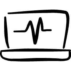 Monitor Heart Monitor Icon from Freehand Set