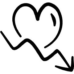 Monitor Heart Rate Down Icon from Freehand Set