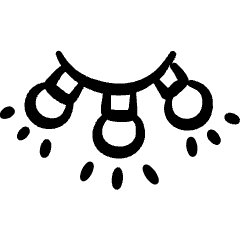 Christmas Lights Icon from Freehand Set