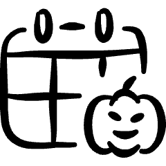 Halloween Calendar Icon from Freehand Set