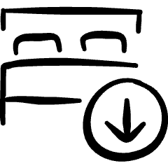 Hotel Double Bed Download Icon from Freehand Set