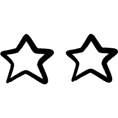 Rating Two Star Icon from Freehand Set