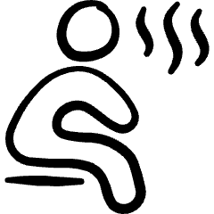 Sauna Heat Person Icon from Freehand Set
