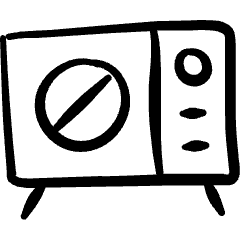 Tv Disable Icon from Freehand Set