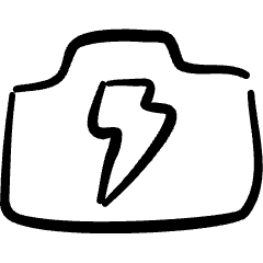 Camera Settings Flash Icon from Freehand Set