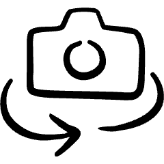 Camera Settings Rotate Icon from Freehand Set