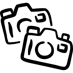 Camera Double Icon from Freehand Set