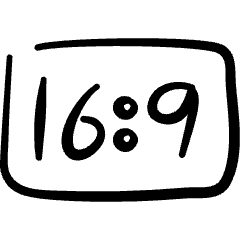 Composition 16 To 9 Icon from Freehand Set