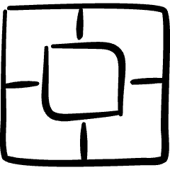 Composition Focus Square Icon from Freehand Set