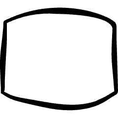 Composition Oval Icon from Freehand Set