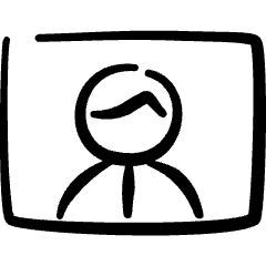 Composition Window Human Icon from Freehand Set