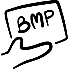 Image Document Bmp Icon from Freehand Set