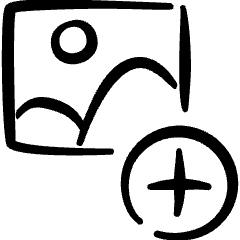 Image File Add Icon from Freehand Set