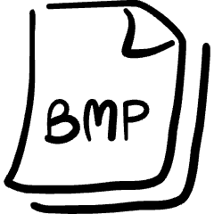 Image File Bmp Icon from Freehand Set