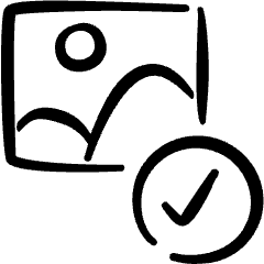 Image File Check Icon from Freehand Set