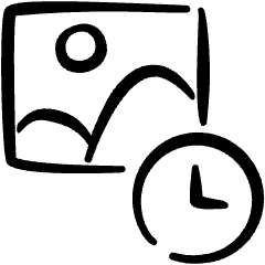 Image File Clock Icon from Freehand Set