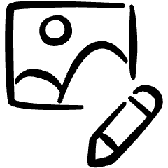 Image File Edit Icon from Freehand Set