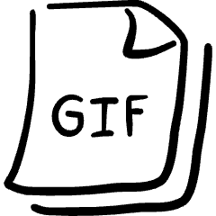 Image File Gif Icon from Freehand Set