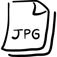 Image File Jpg Icon from Freehand Set