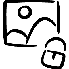 Image File Lock Icon from Freehand Set