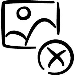 Image File Remove Icon from Freehand Set