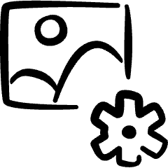 Image File Settings Icon from Freehand Set