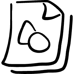 Image File Shape Icon from Freehand Set