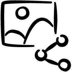 Image File Share Icon from Freehand Set