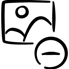 Image File Subtract Icon from Freehand Set