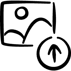 Image File Upload Icon from Freehand Set