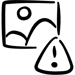 Image File Warning Icon from Freehand Set