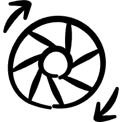 Lens Shutter Icon from Freehand Set