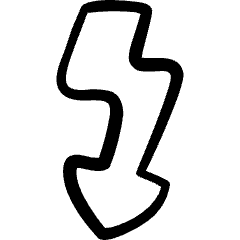 Light Mode Flash Symbol Icon from Freehand Set