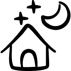 Light Mode Night Architecture Icon from Freehand Set