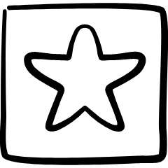 Mask Star Icon from Freehand Set