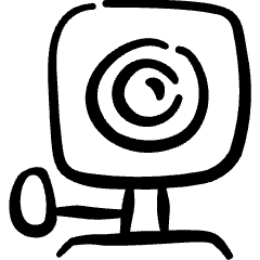 Modern Camera Action Icon from Freehand Set