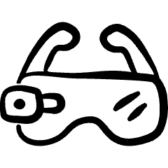 Modern Camera Glasses Icon from Freehand Set