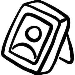 Photo Frame Portrait Icon from Freehand Set