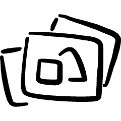 Picture Double Shapes Icon from Freehand Set