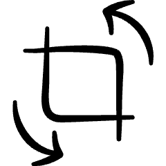 Retouch Crop Rotate Icon from Freehand Set