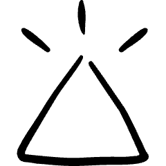 Retouch Triangle Icon from Freehand Set