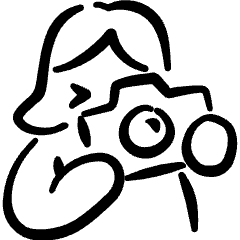 Taking Pictures Woman Icon from Freehand Set